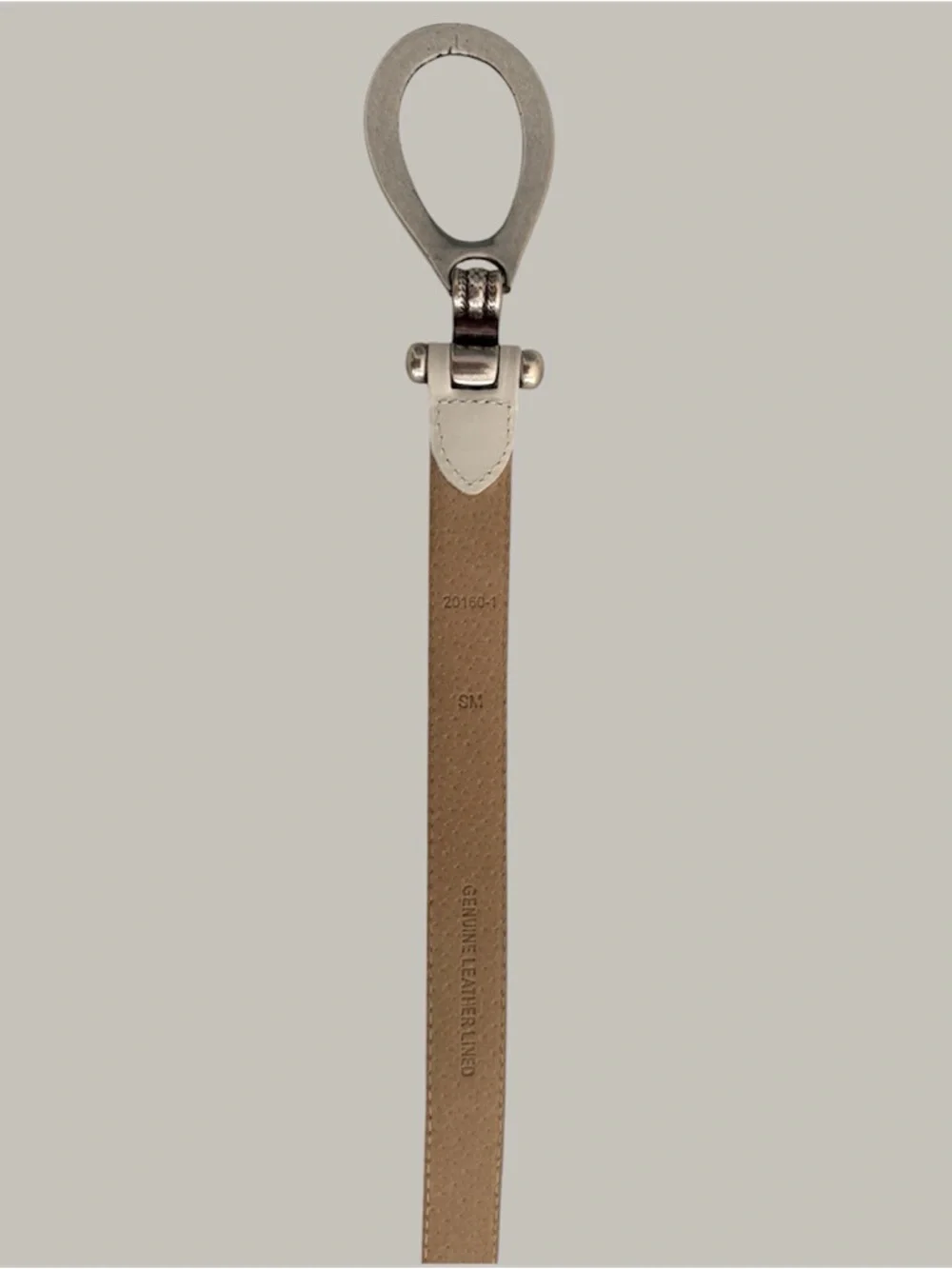 White Leather Hook And Eye Women's Boho Belt | Silver Accent
